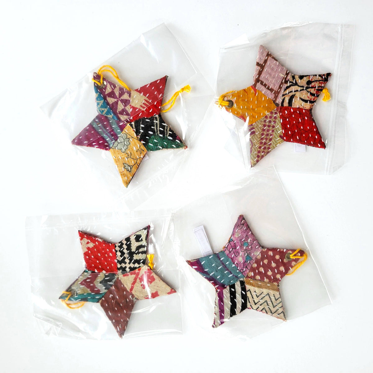 Kantha Sari Star Ornament Set