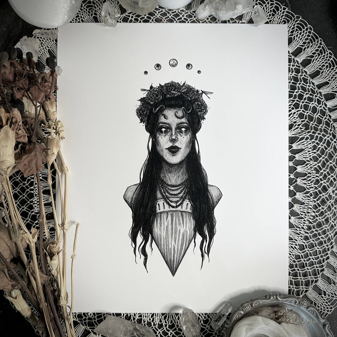 Ixchel - Mayan Goddess of the Moon Print