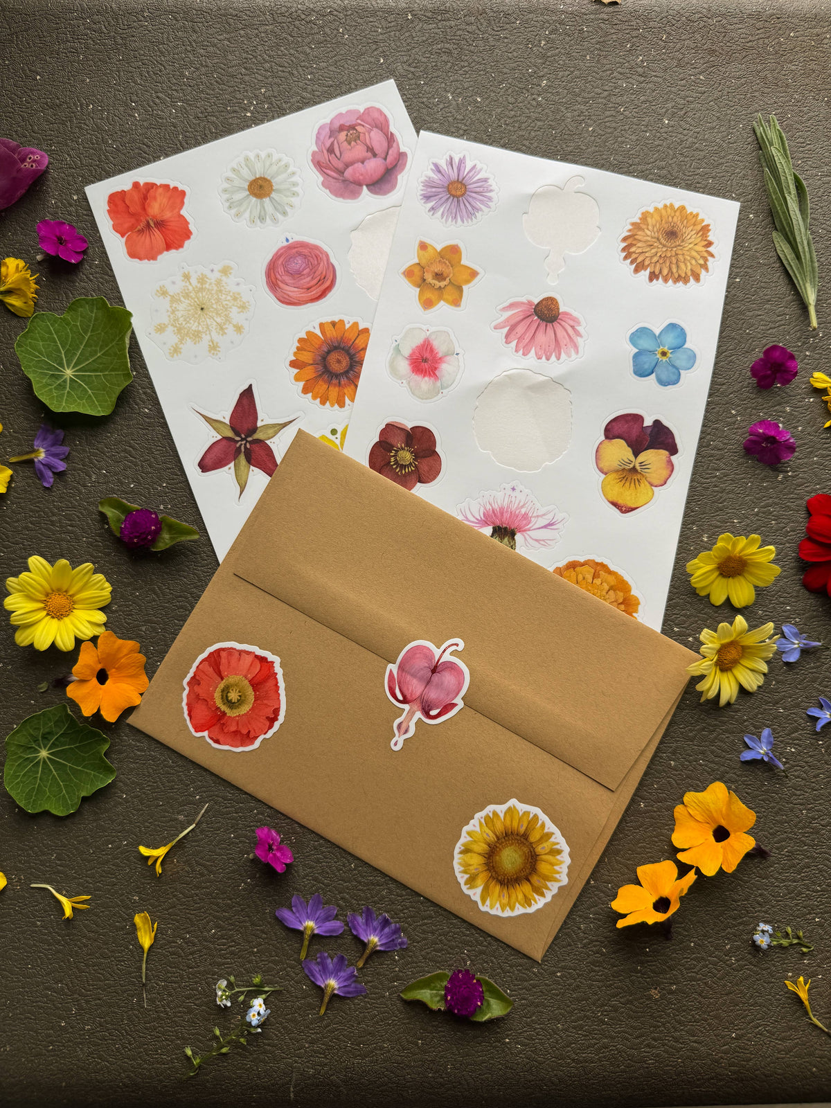 Blooming Alphabet Sticker Sheet Set