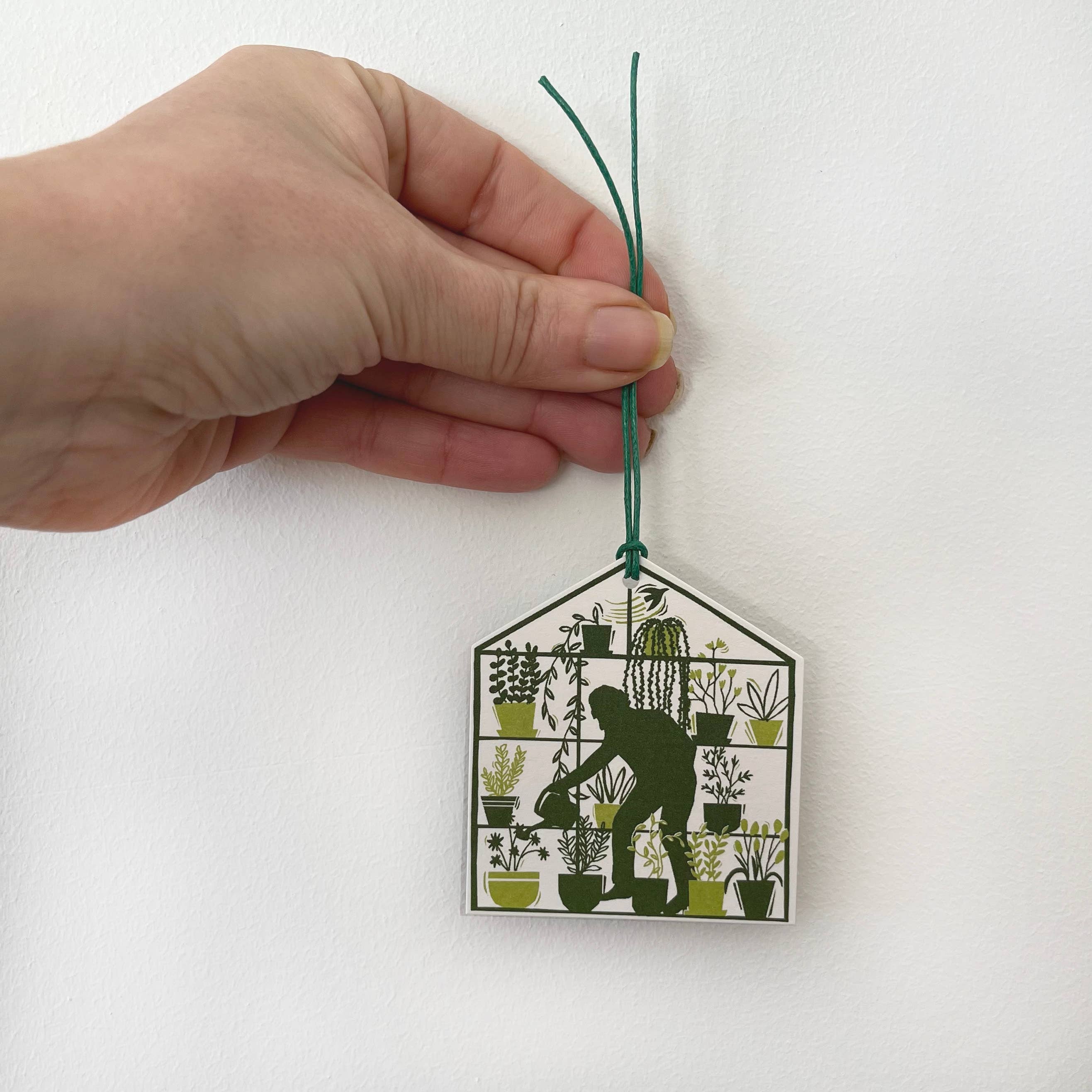 Allotment Greenhouse Concertina Card + Decoration