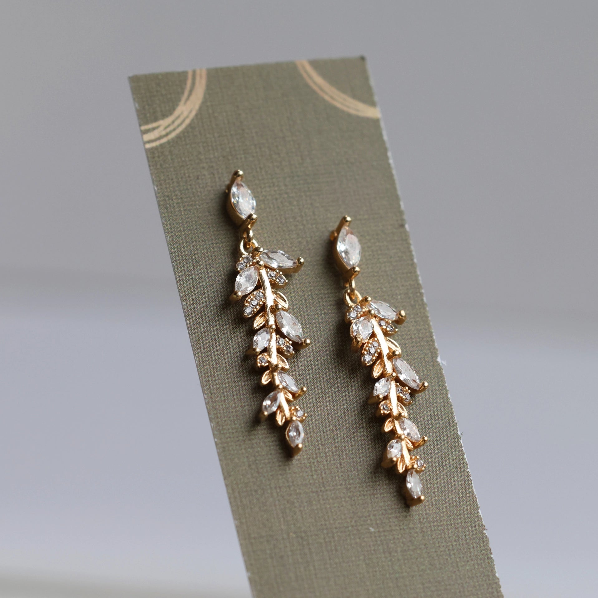 Feather Fern Drop Earrings