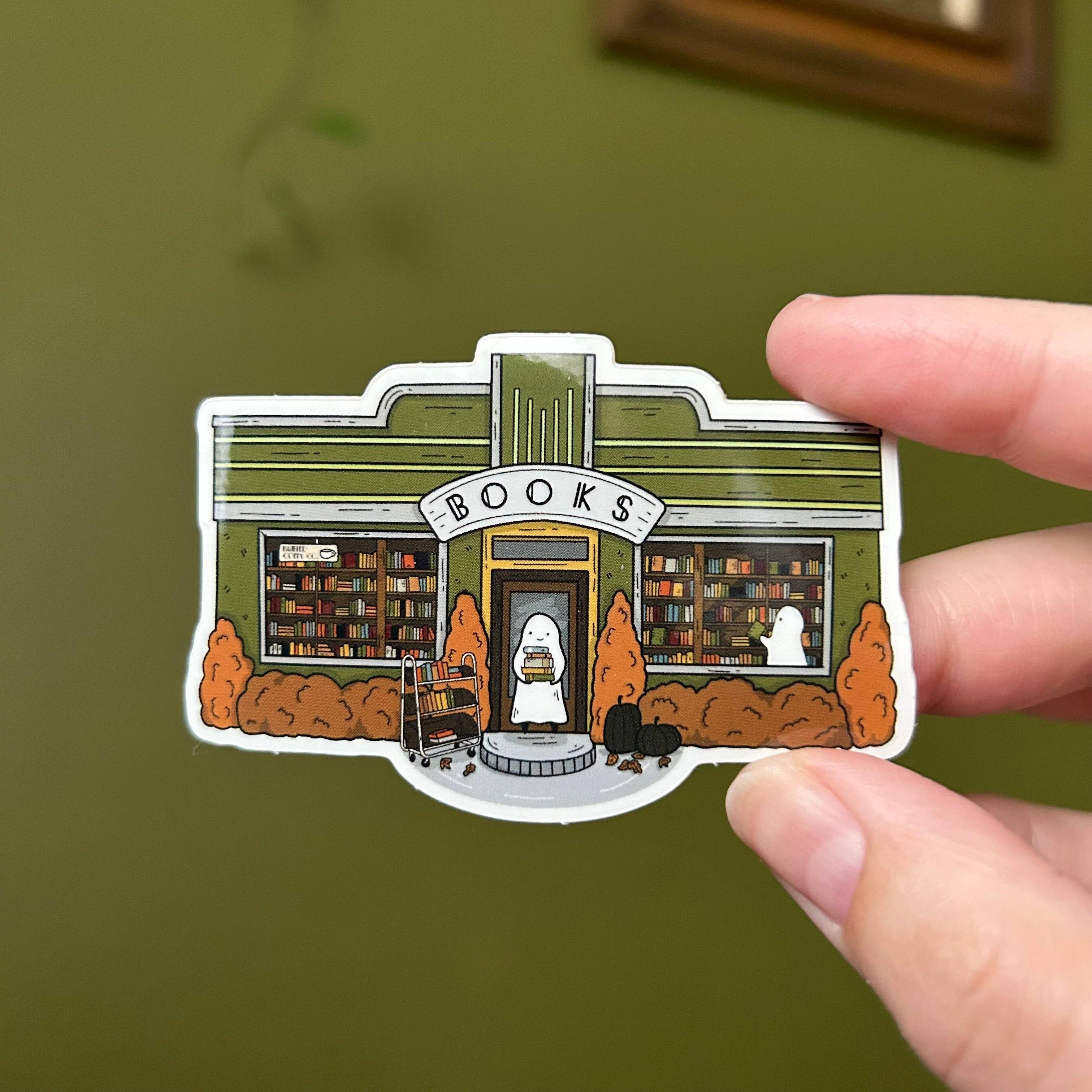 Ghost-Owned Bookshop Sticker