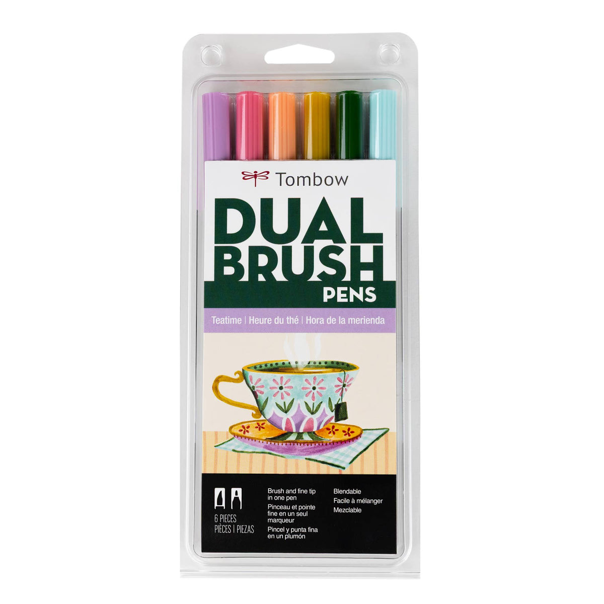 Tombow Dual Brush Pens - Teatime 6 Pack