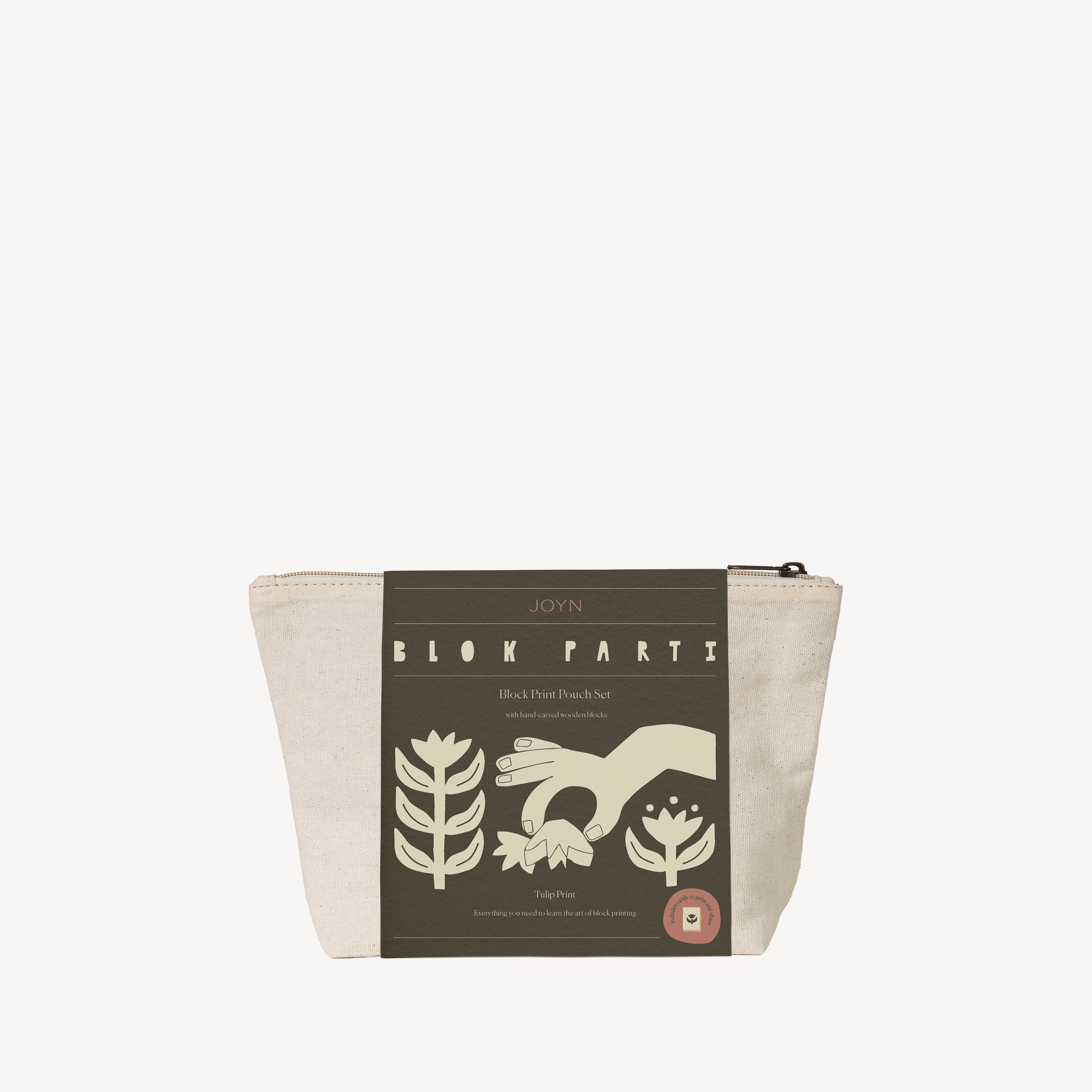Block Printing Kit: Tulip Zip Pouch Set