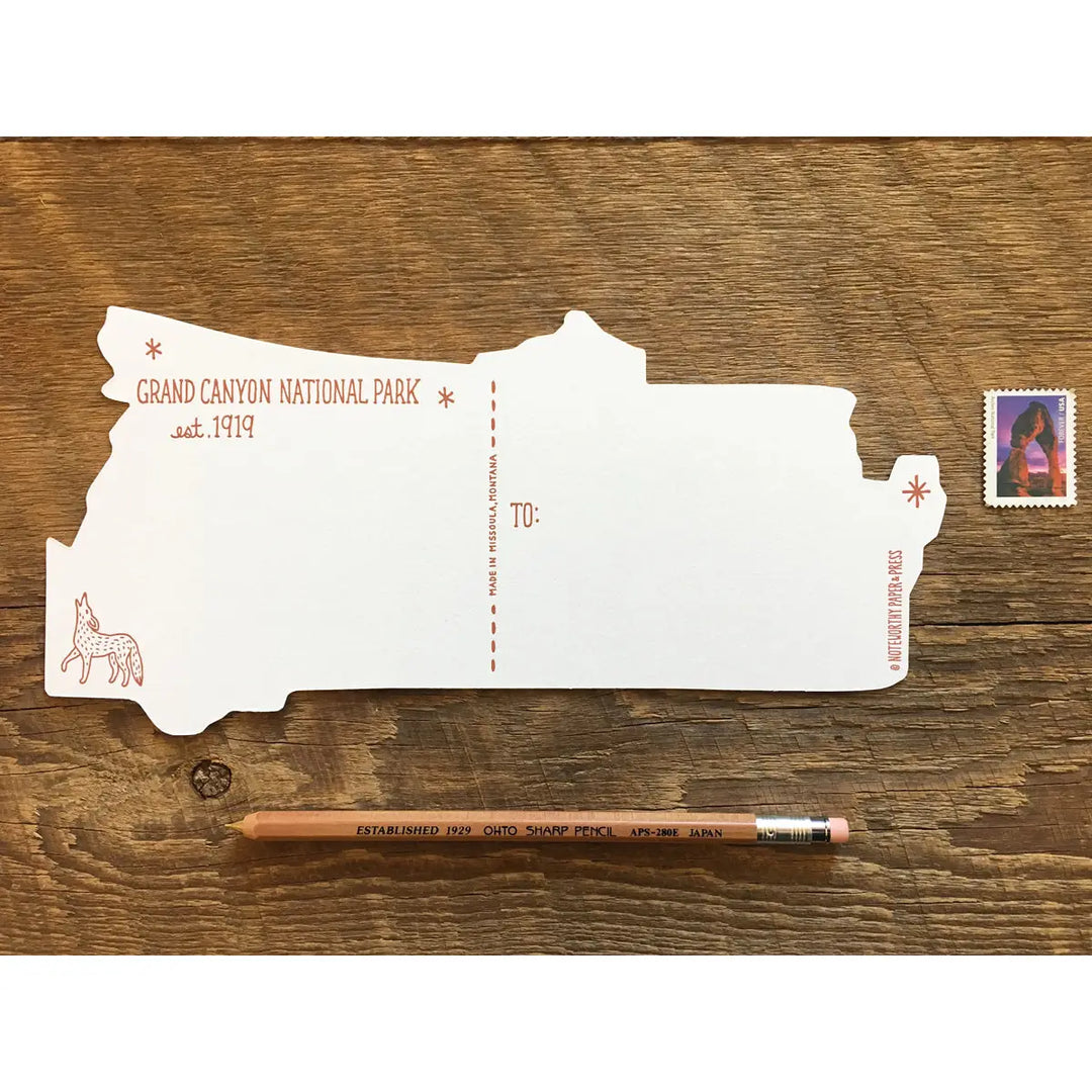 National Parks Die Cut Map Postcards - 11 Parks