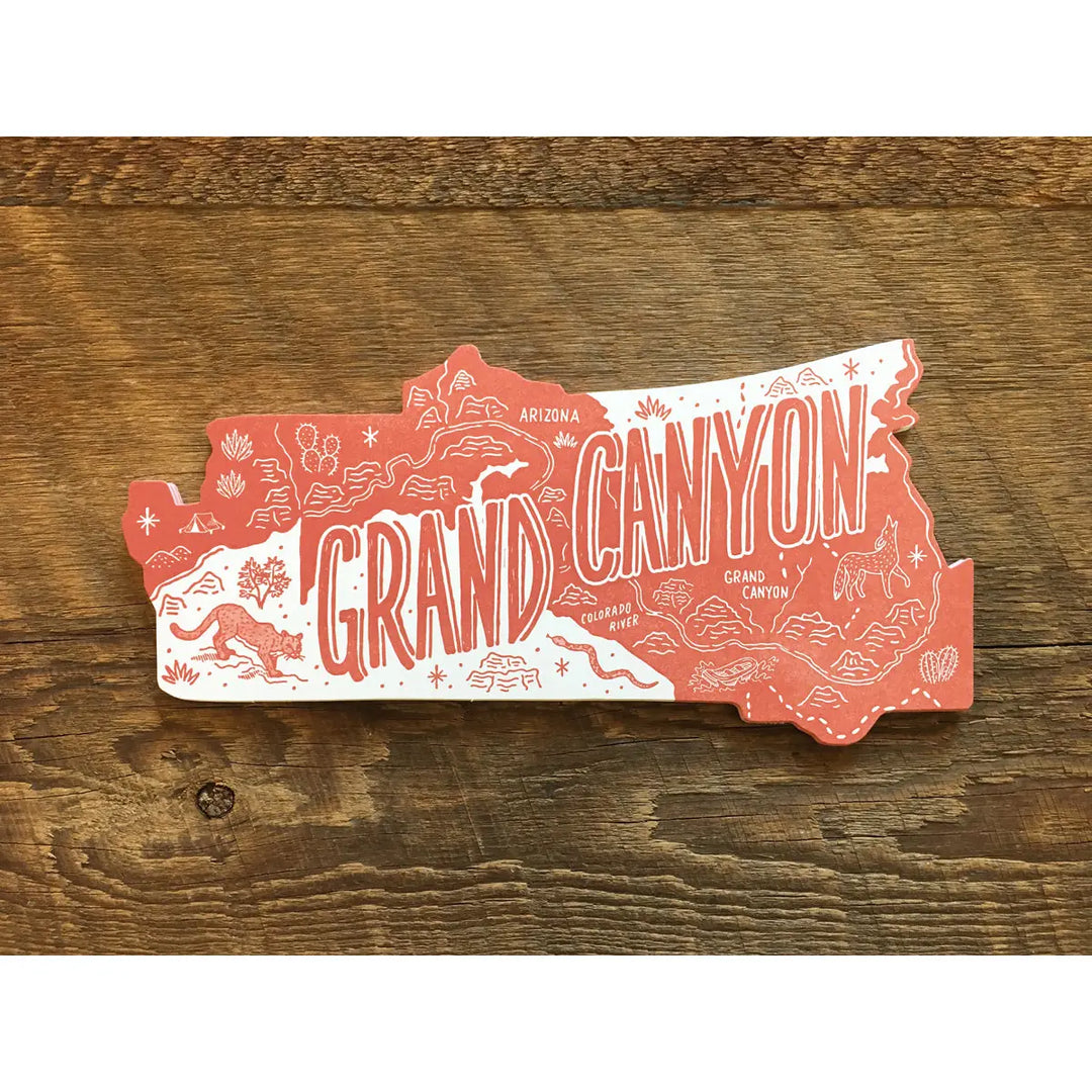 National Parks Die Cut Map Postcards - 11 Parks