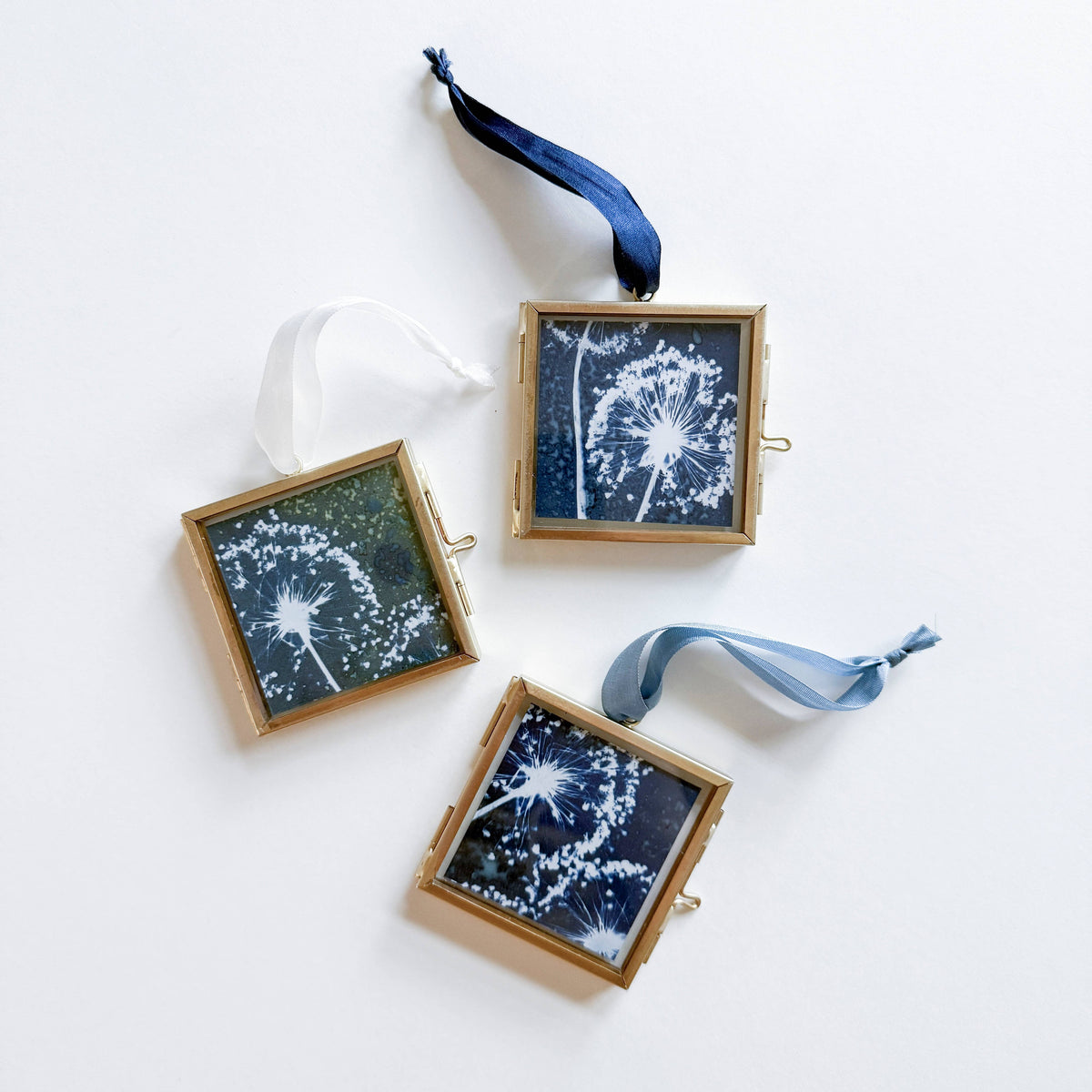 Mini Allium Cyanotype Hanging Ornament