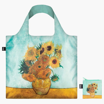 Blazing blues. Emotional yellows. A symphony of sunflowers. Twist and turn into this work from Van Gogh’s most famous flower series with the Vase with Sunflowers tote bag. In August, 1888 Vincent planned a dozen sunflower works to be hung in the yellow house which he and Gauguin would use for a studio. "I’d like to do a decoration for the studio. Nothing but large sunflowers...