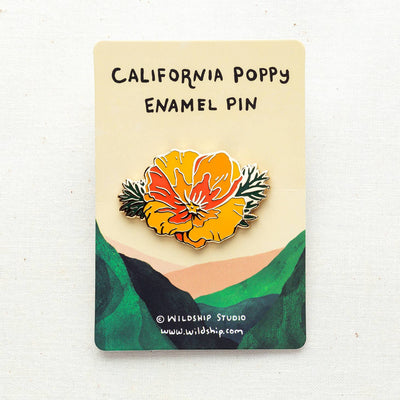 California Poppy Pin