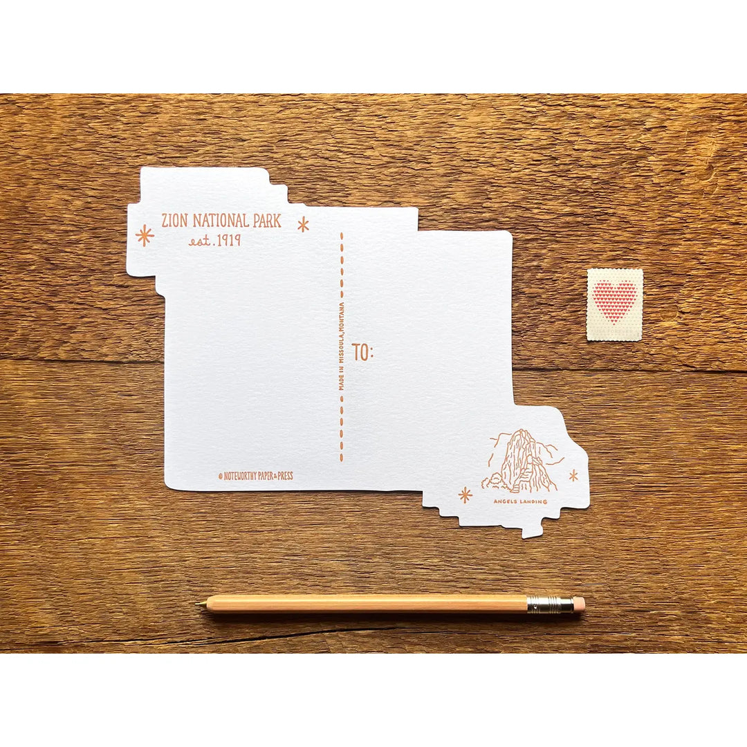 National Parks Die Cut Map Postcards - 11 Parks