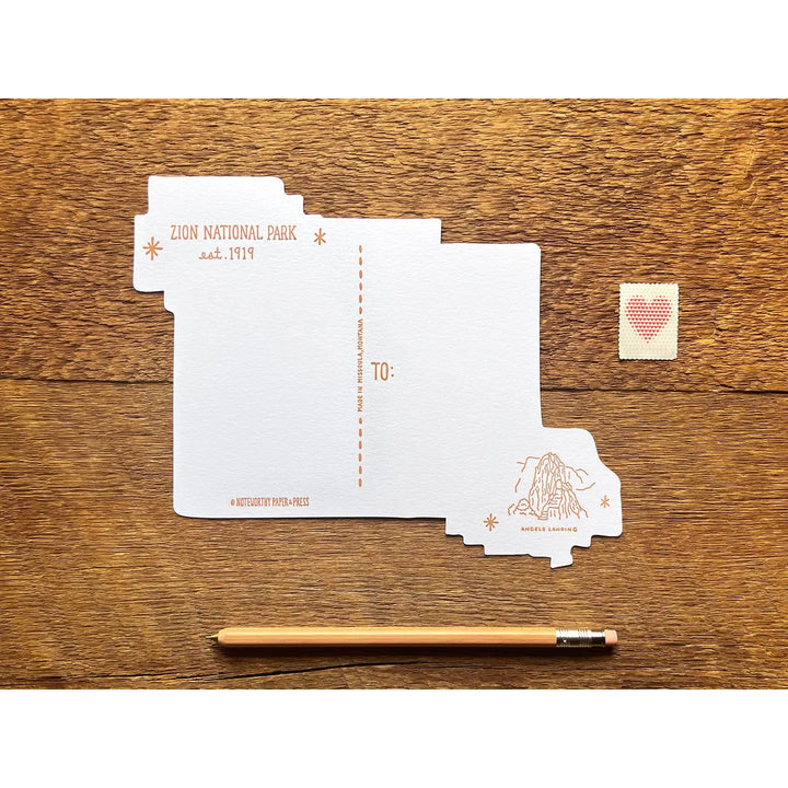 National Parks Die Cut Map Postcards - 11 Parks