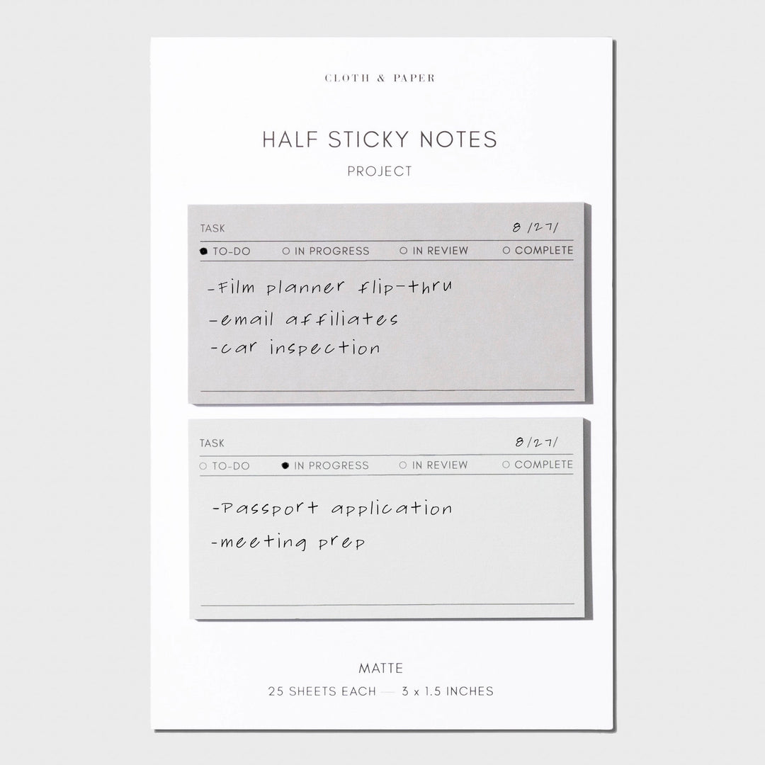 Half Sticky Notes - Project