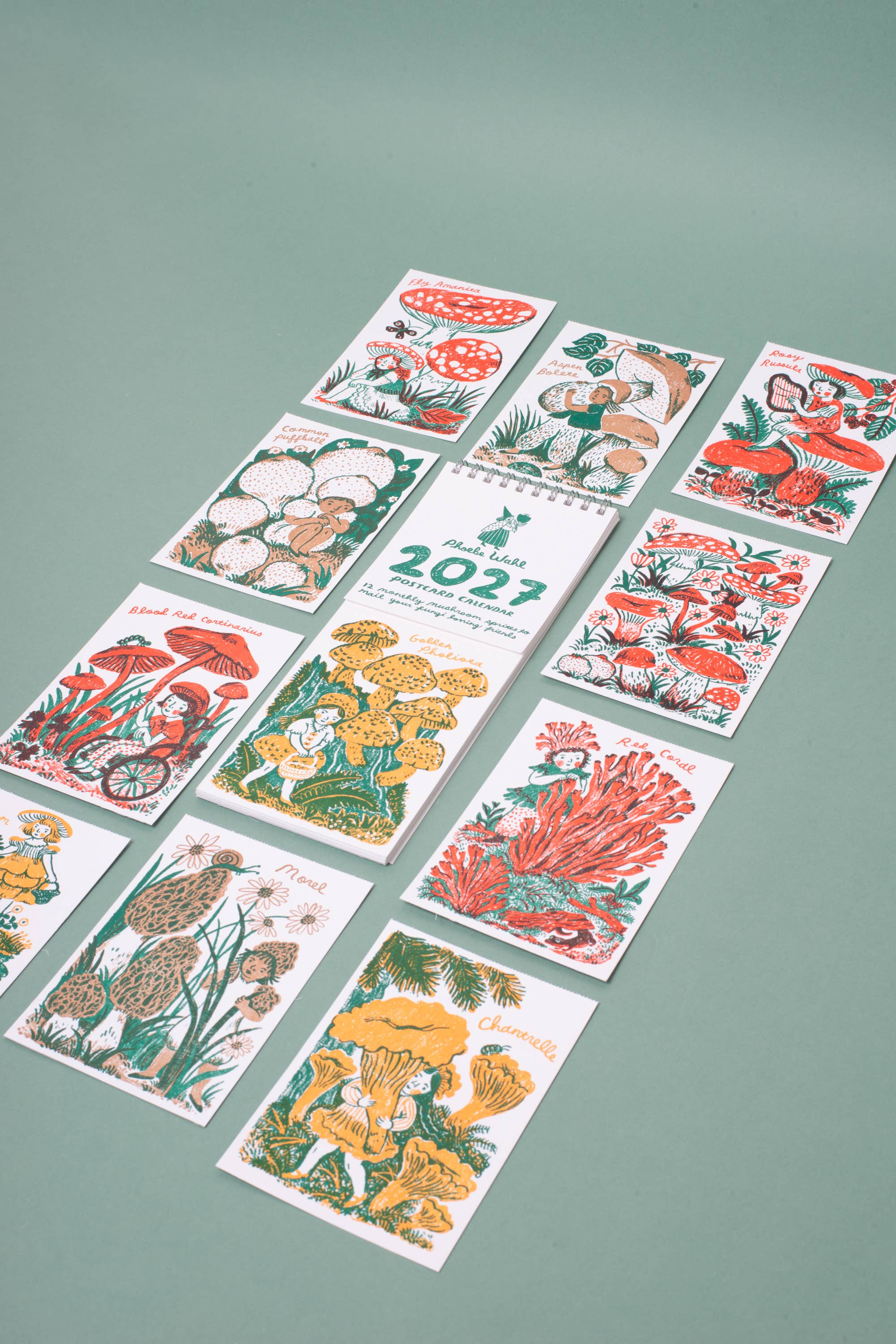 2027 Gnomes & Mushrooms Postcard Wall Calendar