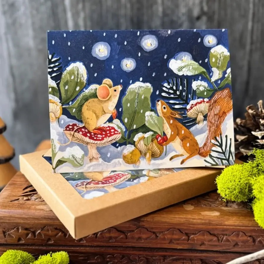 Mushroom Snow Card (or Box Set)