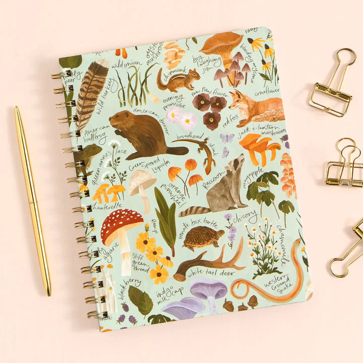 Flora & Fauna Spiral Lined Notebook