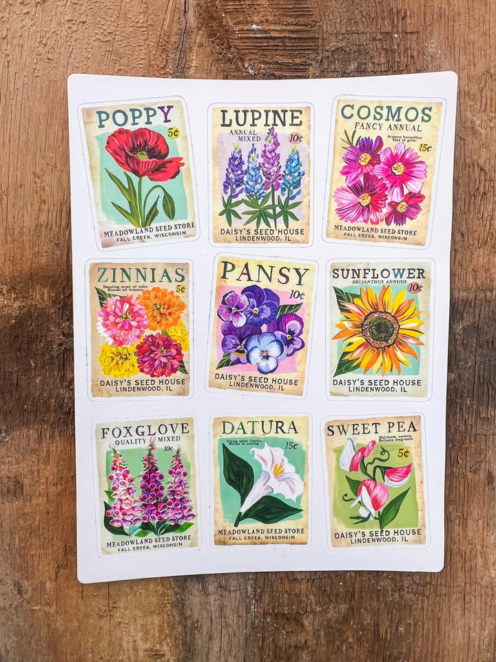 Seed Packet Sticker Sheet