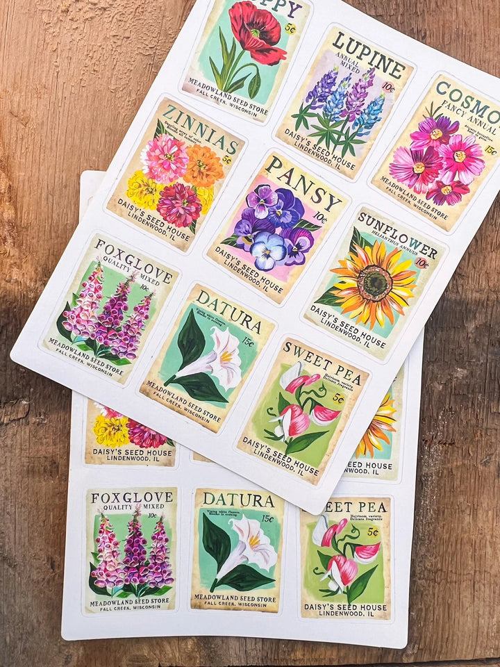 Seed Packet Sticker Sheet