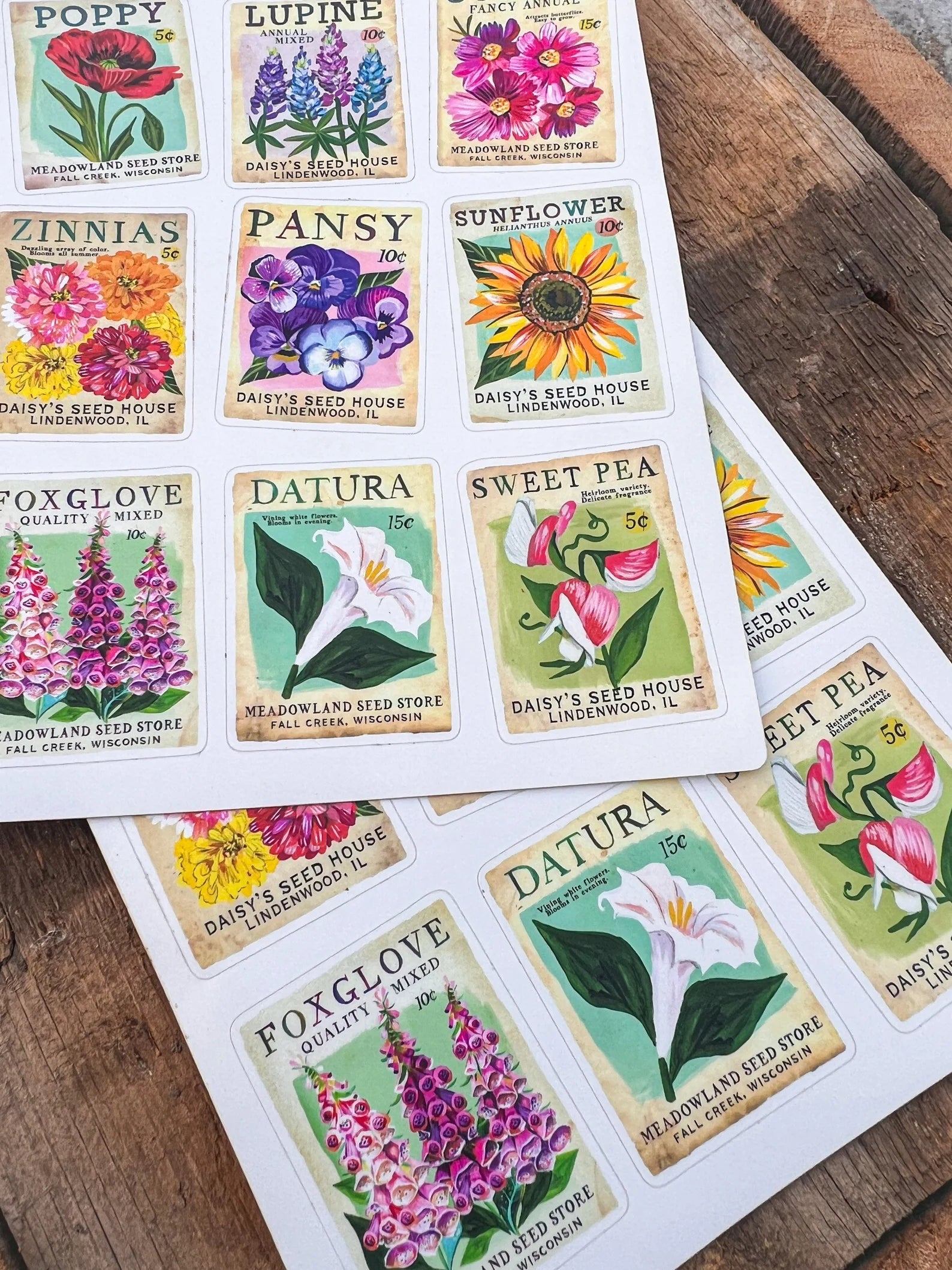 Seed Packet Sticker Sheet