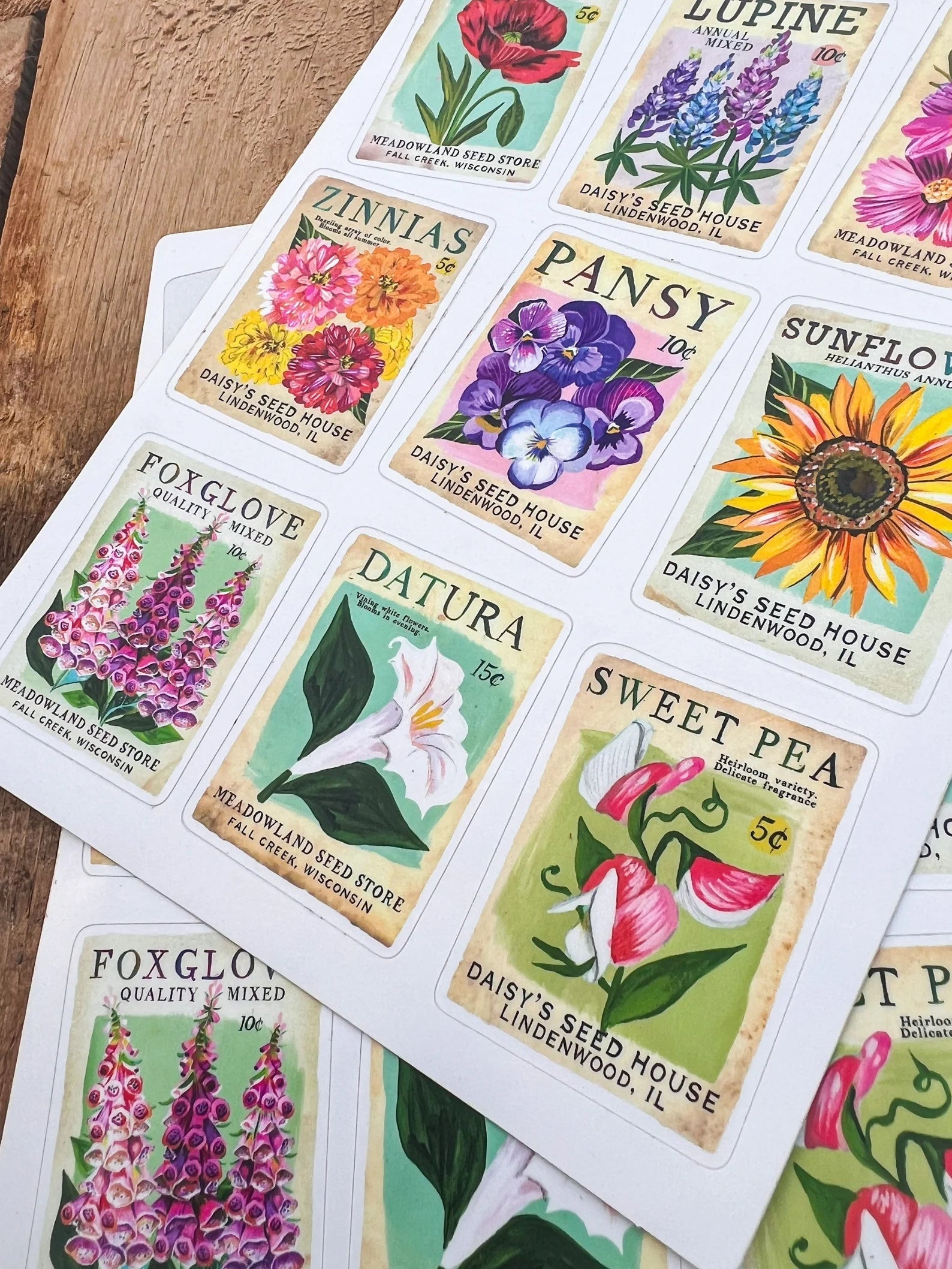 Seed Packet Sticker Sheet