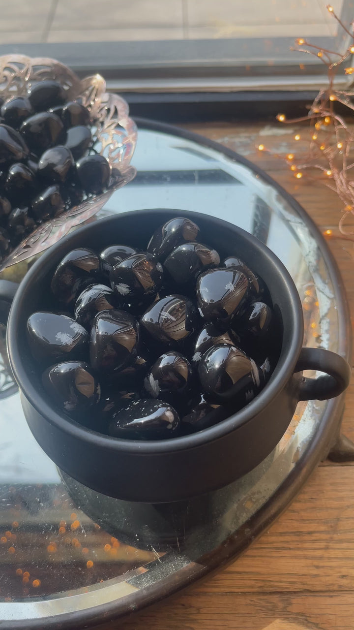 Snowflake Obsidian - Set of 3 Tumbles
