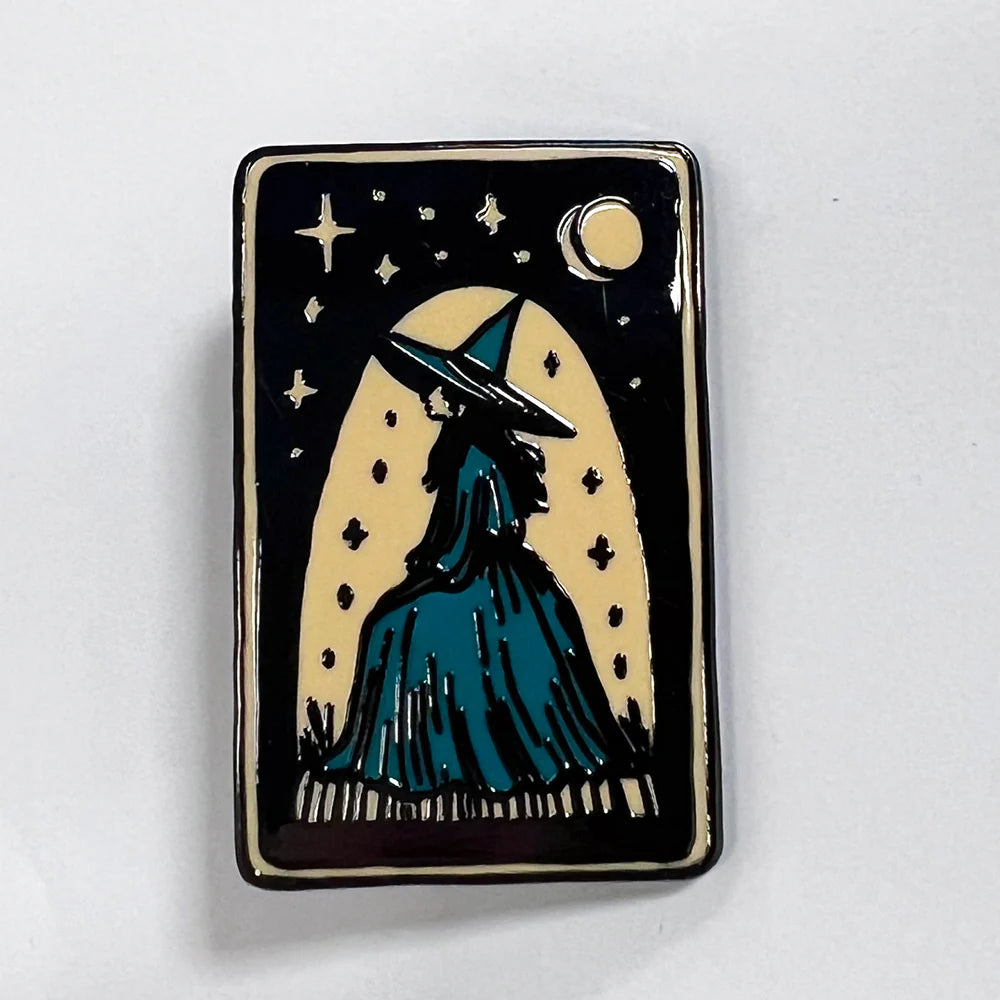 Strike Gently Witch Enamel Pin