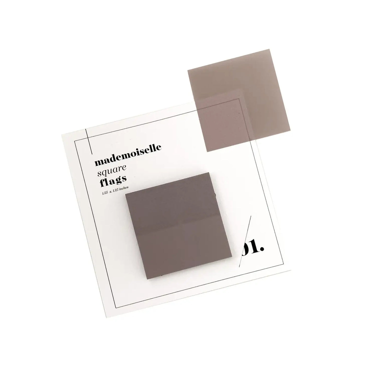 Mini Square Transparent Page Flags - Mademoiselle