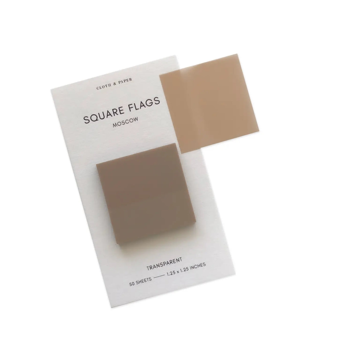 Mini Square Transparent Page Flags - Moscow
