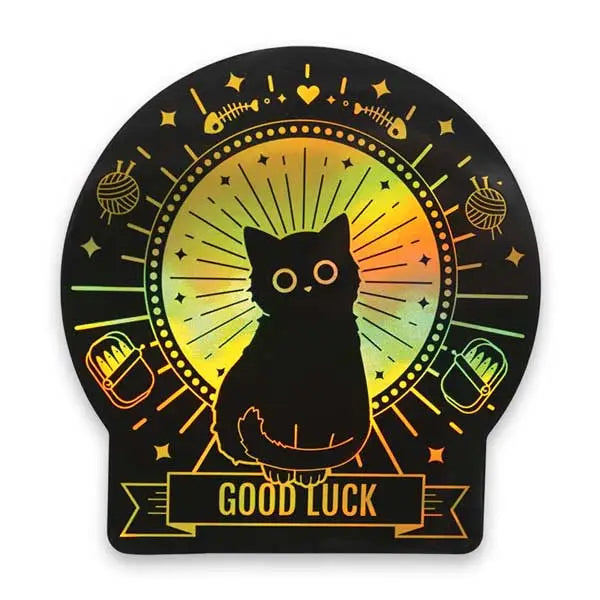 Good Luck Black Cat Sticker