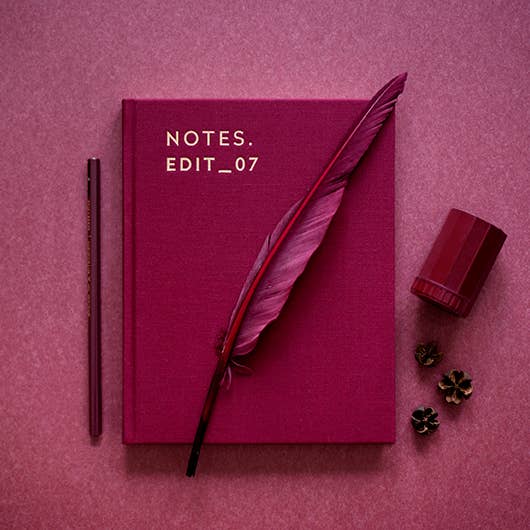 Burgundy Lined Journal - Notes 07