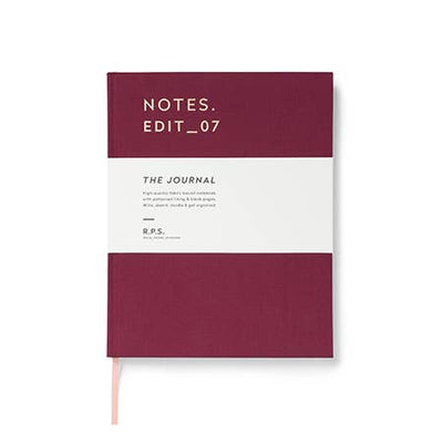 Burgundy Lined Journal - Notes 07
