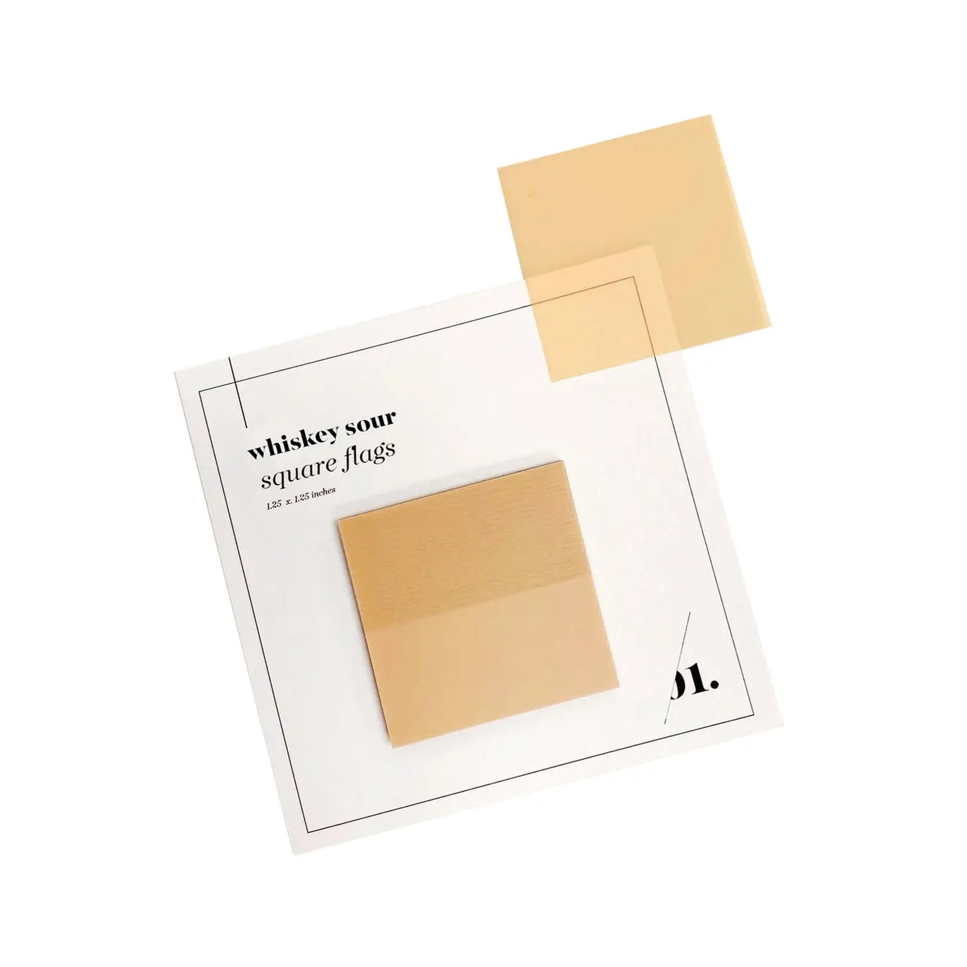 Mini Square Transparent Page Flags - Whiskey Sour