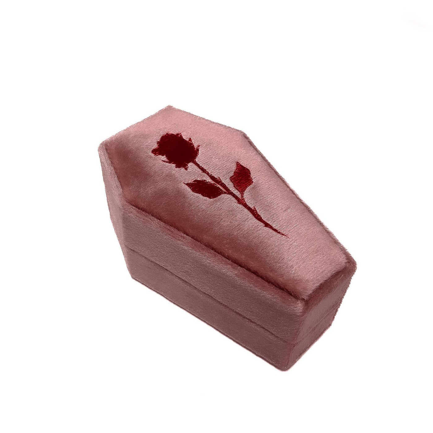 Lovers Rose Coffin Ring Box