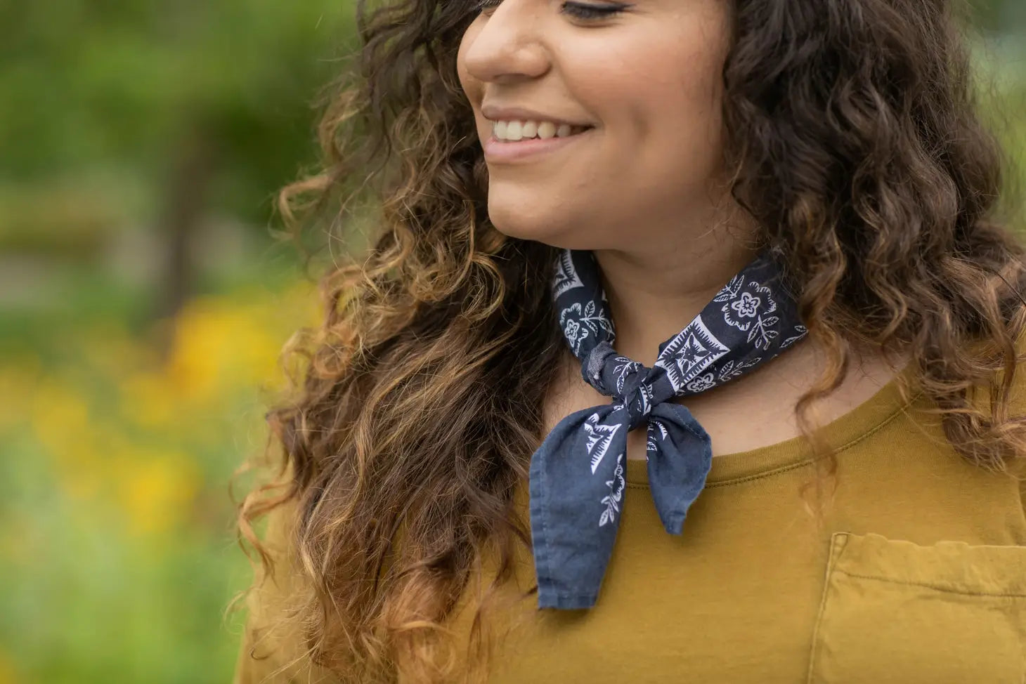 Blue Natalie Bandana - No. 019