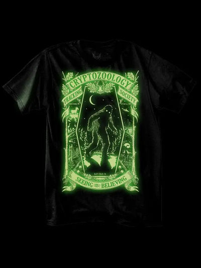 Cryptozoology Tracking Society Tee - GLOW-in-the-Dark