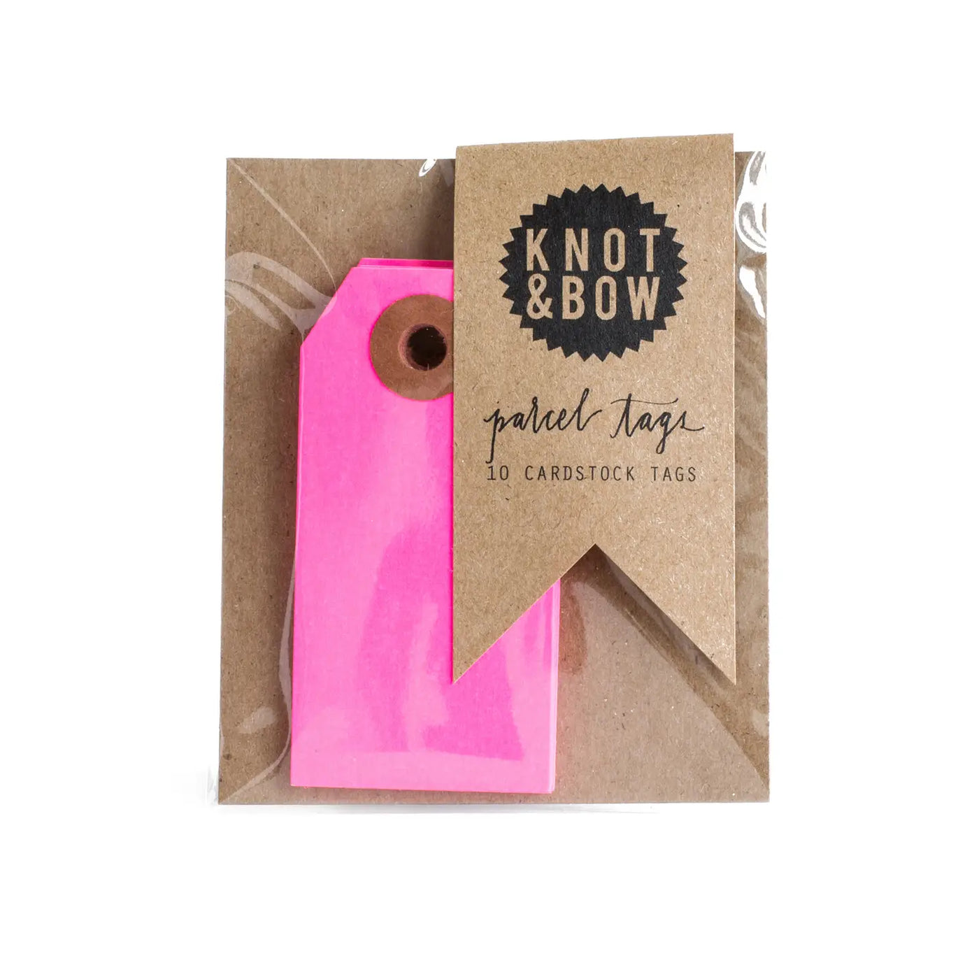 Mini Parcel Tags - Neon Pink