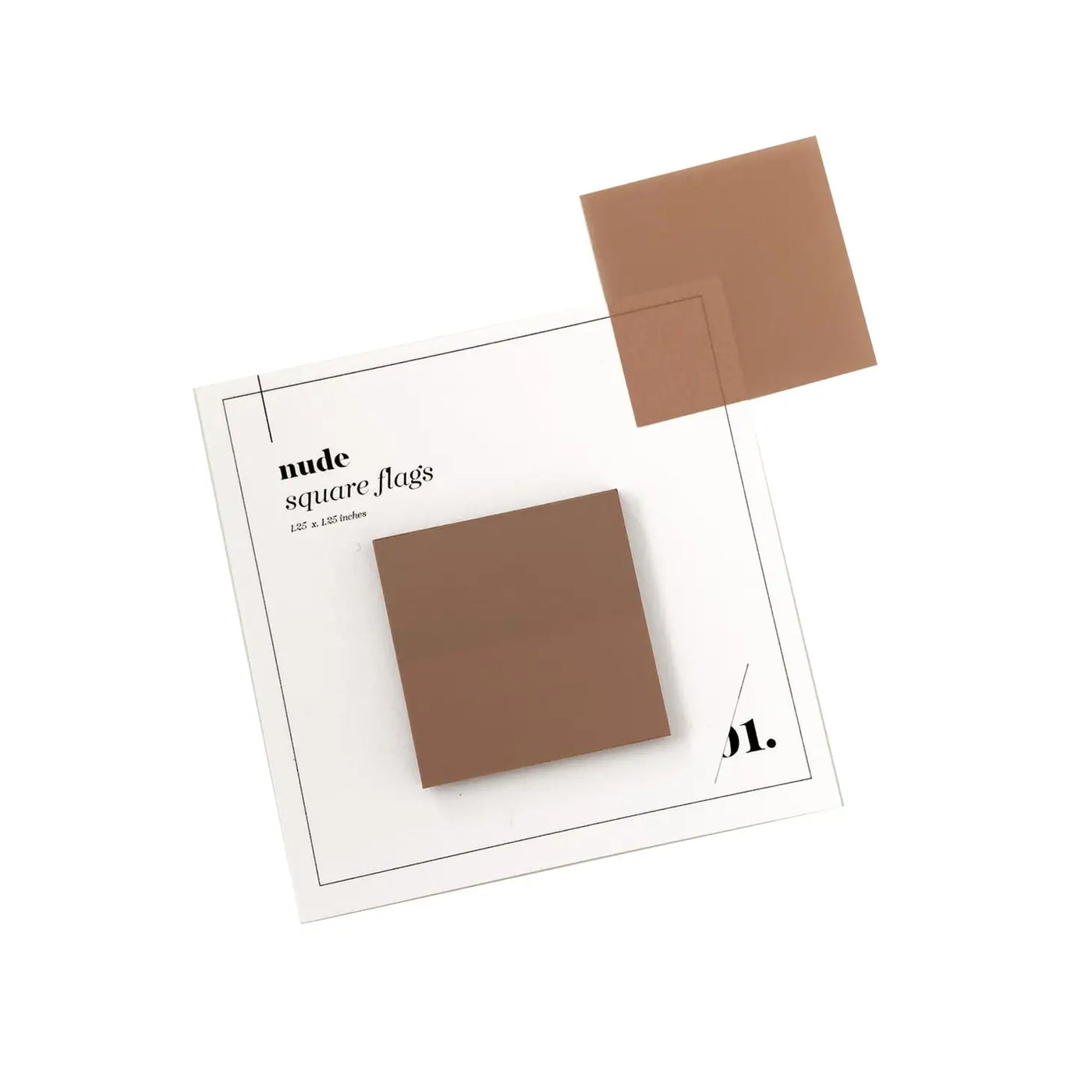 Mini Square Transparent Page Flags - Nude
