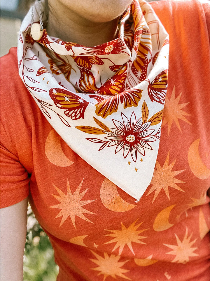 Golden Hour Butterfly Altar Bandana