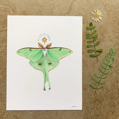 Astral Luna Moth Print