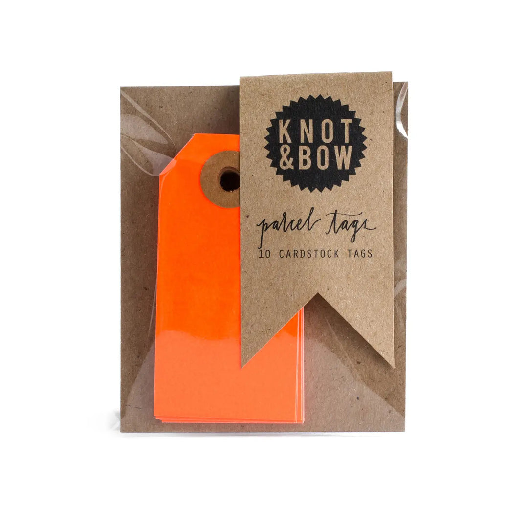 Mini Parcel Tags - Neon Red