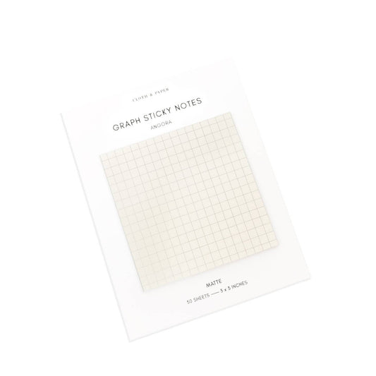 Cloth & Paper - Graph Sticky Notes - Angora
