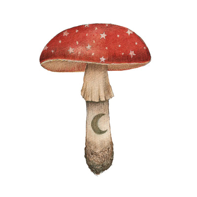 Ruby Mushroom Print