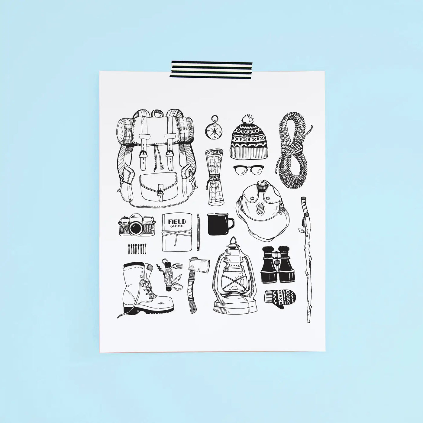 Camping Essentials Print