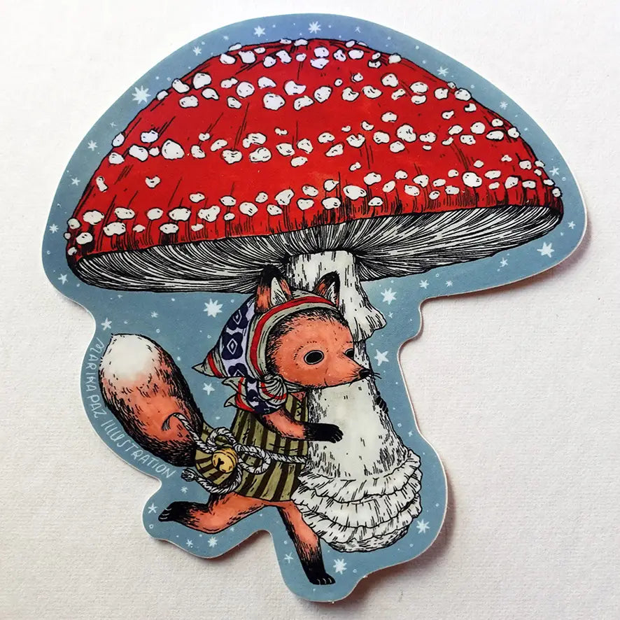 Big Mushroom Fox Sticker