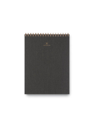 Appointed Top Spiral Office Notepad - Charcoal Gray