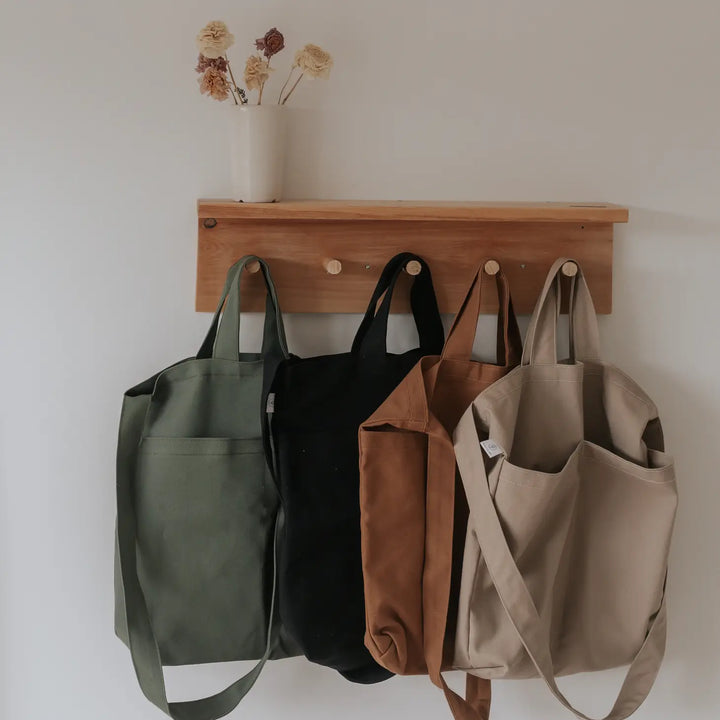 Double Pocket Tote Bag - Sand