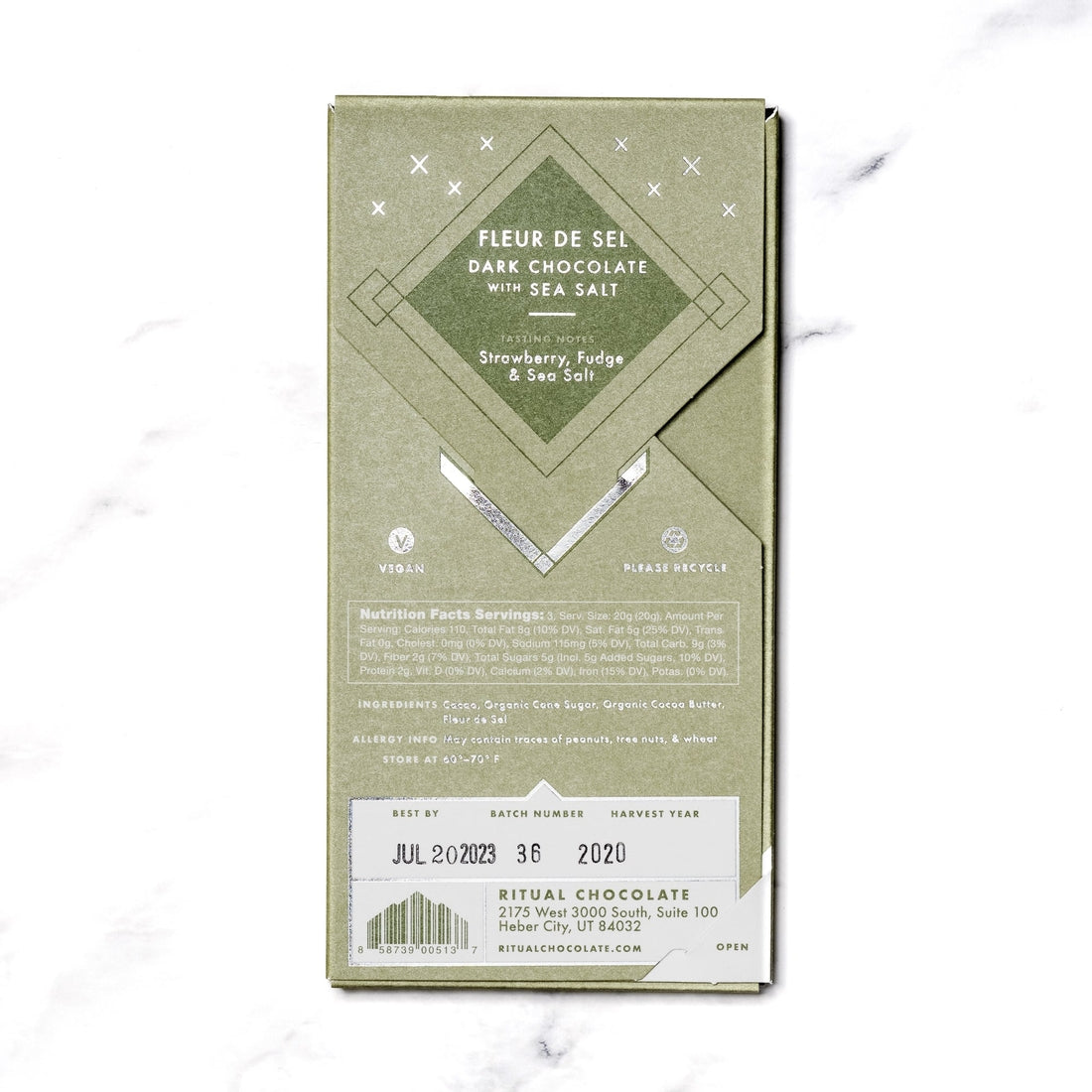 Fleur De Sel 70% Cacao Chocolate Bar