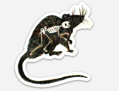 Skeletal Rat Sticker