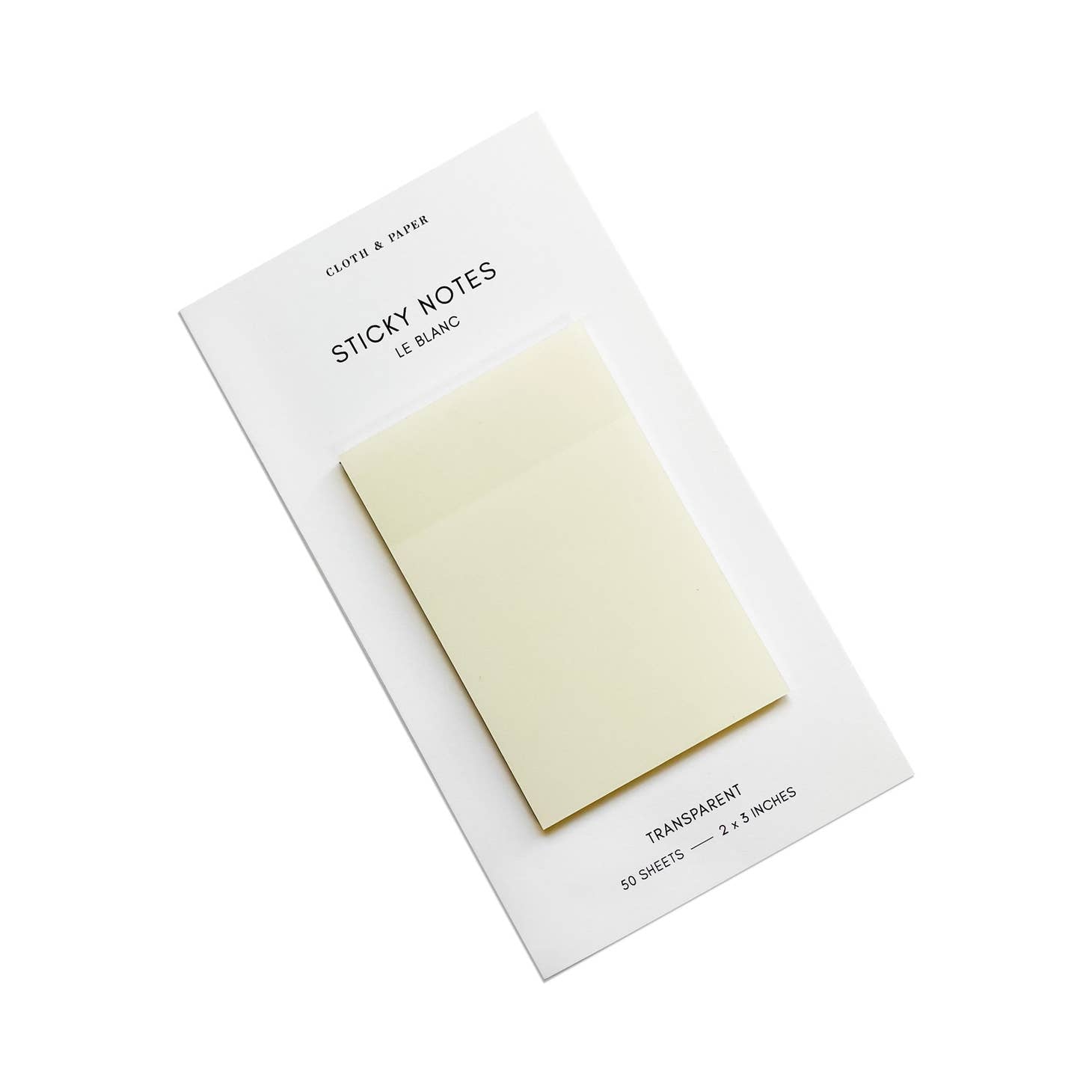 Transparent Rectangular Sticky Notes - Le Blanc 2x3" – Of Aspen Curated ...