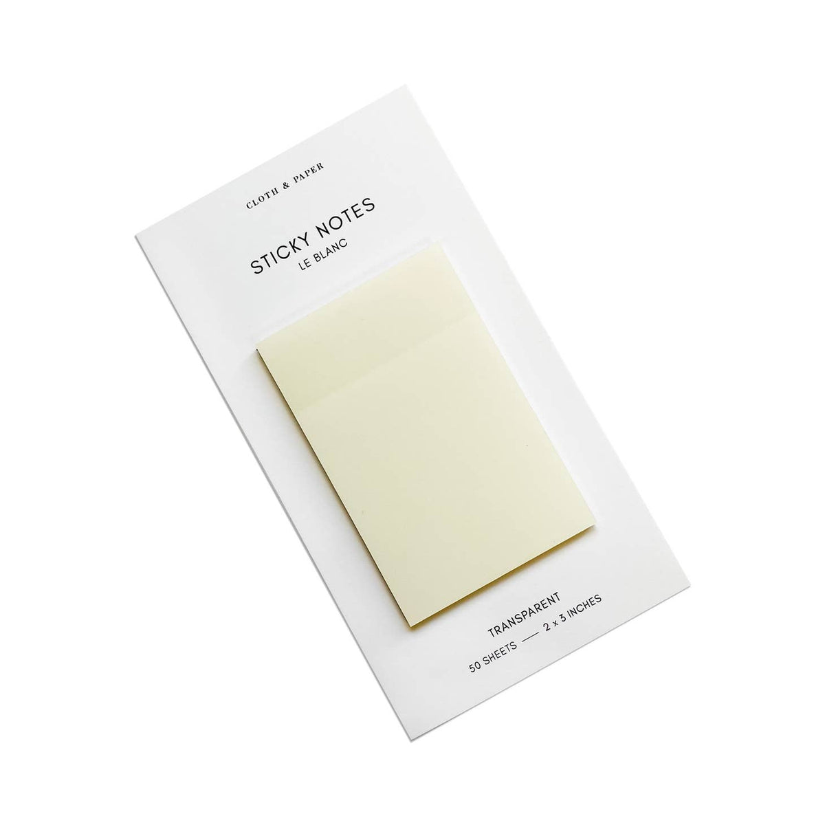 Transparent Rectangular Sticky Notes - Le Blanc 2x3