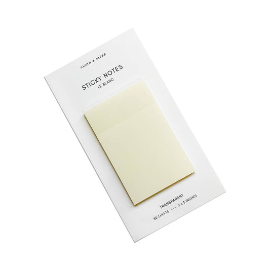 Transparent Rectangular Sticky Notes - Le Blanc 2x3"